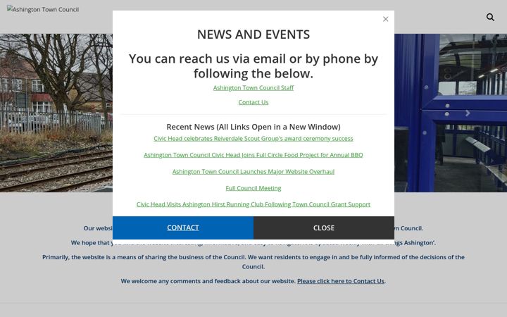 Screenshot of ashingtontowncouncil.gov.uk