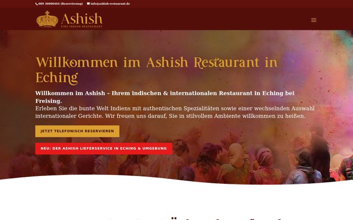 Ekraanipilt saidist ashish-restaurant.de