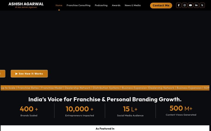 Screenshot of ashishkumaragarwal.com
