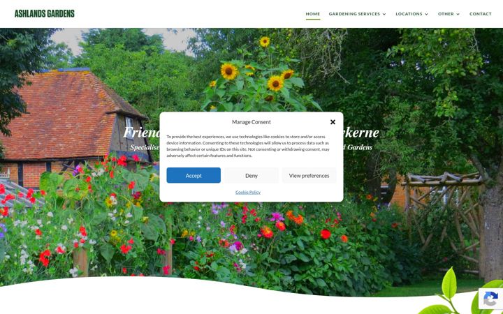 Screenshot of ashlandsgardens.co.uk