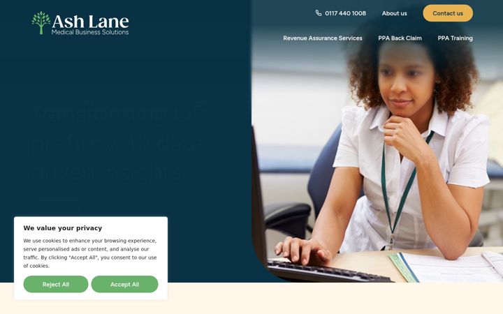 Screenshot of ashlane.co.uk