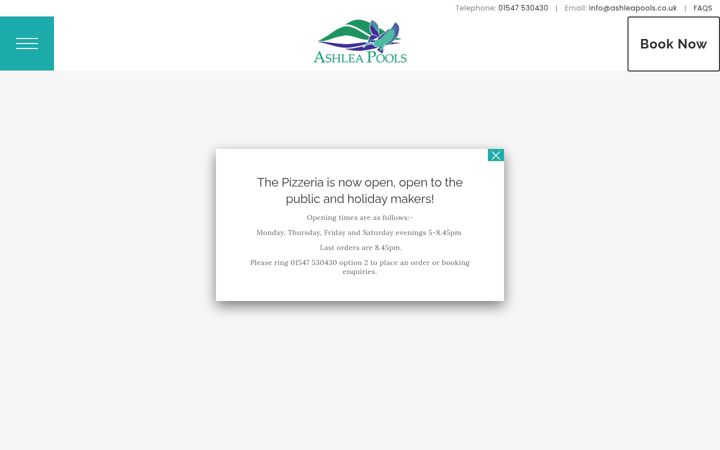 Screenshot of ashleapools.co.uk