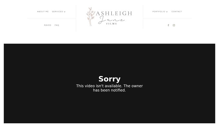 Screenshot of ashleighjunefilms.co.uk