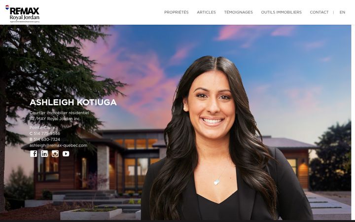 Screenshot of ashleighkotiuga.com