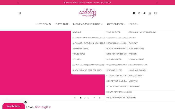 Screenshot of ashleighmoneysaver.co.uk