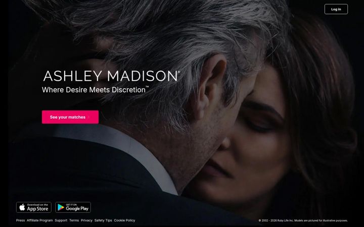 Screenshot of ashley-madison.com