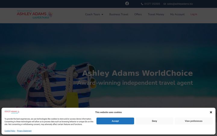 Screenshot stránky ashleyadams.biz