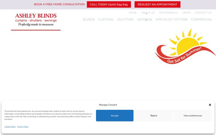 Screenshot of ashleyblindsuk.co.uk
