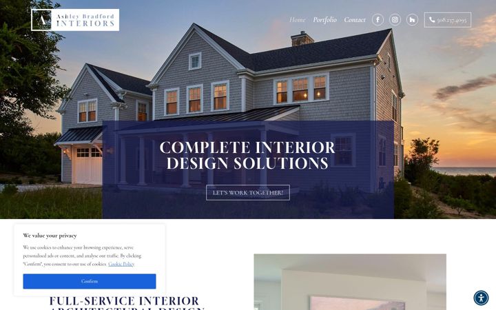 Screenshot of ashleybradfordinteriors.com