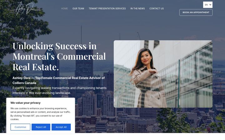Екранна снимка на ashleyderecommercial.com