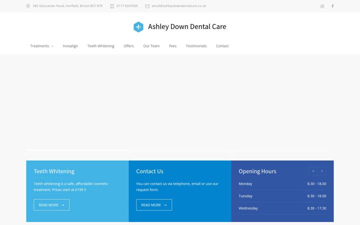 Екранна снимка на ashleydowndentalcare.co.uk