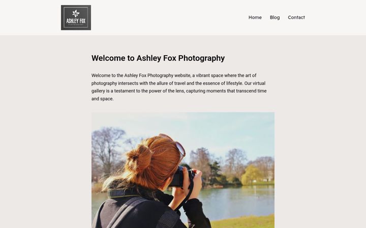 Screenshot of ashleyfox.photography