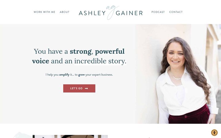 Екранна снимка на ashleygainer.com