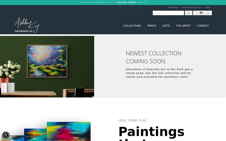 Screenshot of ashleyking.art