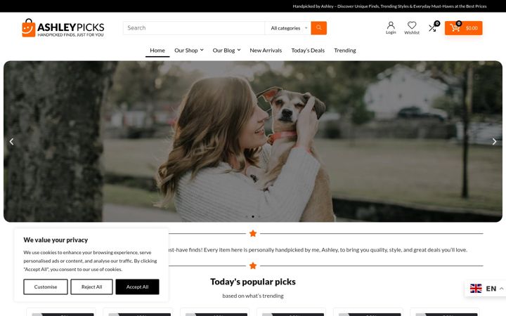 Screenshot of ashleypicks.com