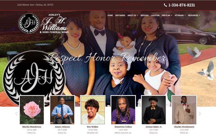 Screenshot of ashleysjhwilliams.com
