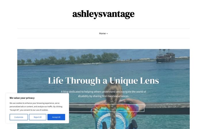 Screenshot of ashleysvantage.com