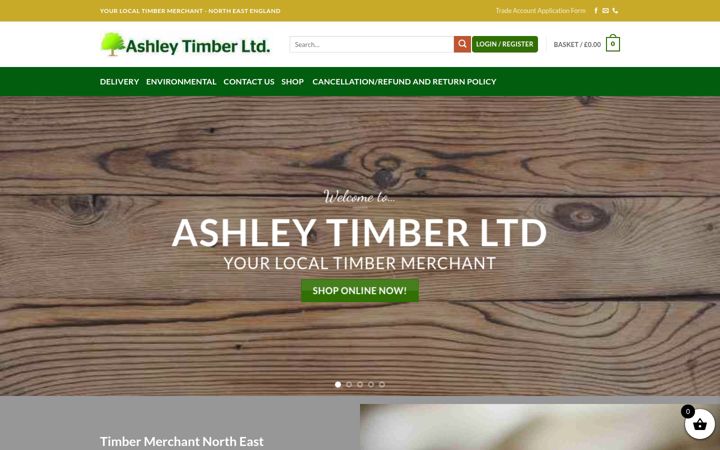 Captura de pantalla de ashleytimber.co.uk