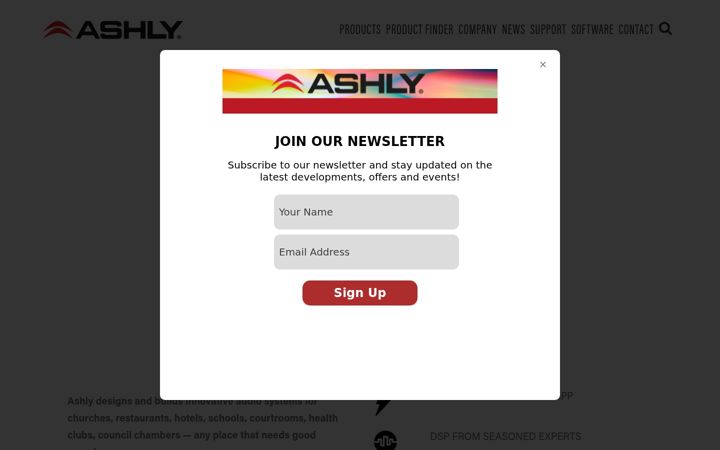 Screenshot of ashly.com