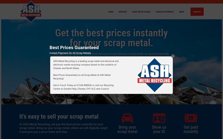 Zrzut ekranu ashmetalrecycling.co.uk