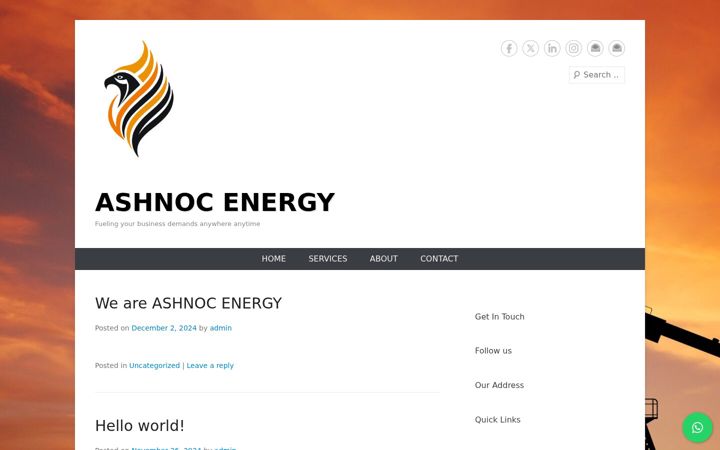 Screenshot stránky ashnoc.com
