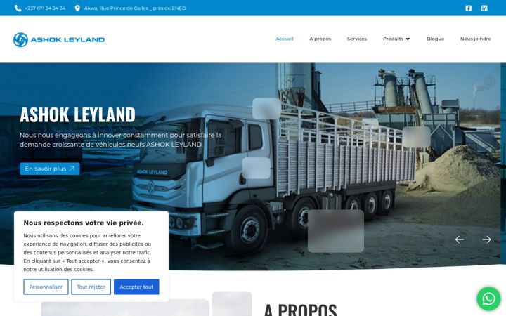 Screenshot of ashokleyland.cm