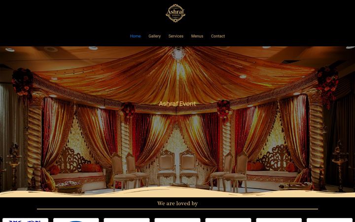 Screenshot of ashrafevents.com