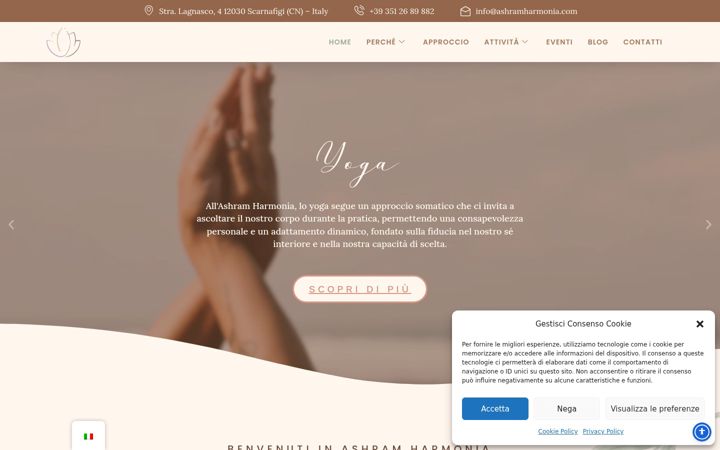 Screenshot of ashramharmonia.com