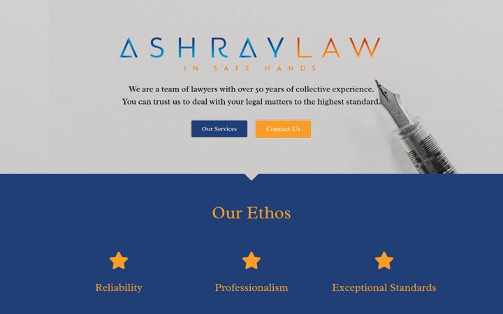 Screenshot of ashraylaw.com