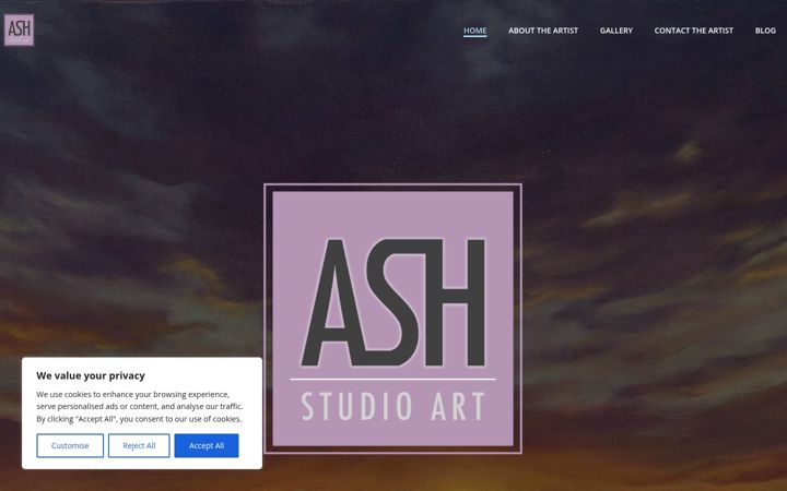 Screenshot di ashstudioart.com