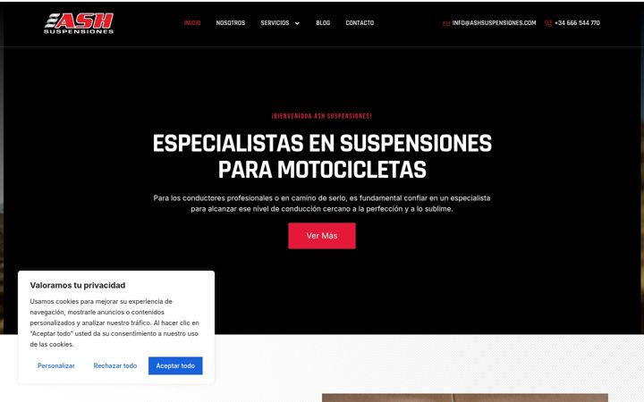 Screenshot of ashsuspensiones.com