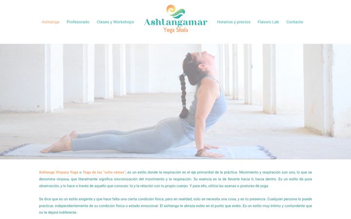 Screenshot of ashtangamaryogashala.com