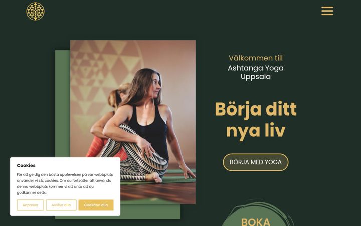 Screenshot του ashtangauppsala.se
