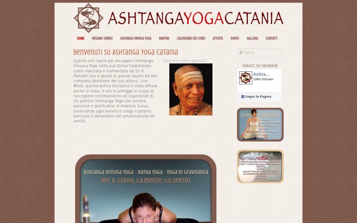 Screenshot of ashtangayogacatania.it