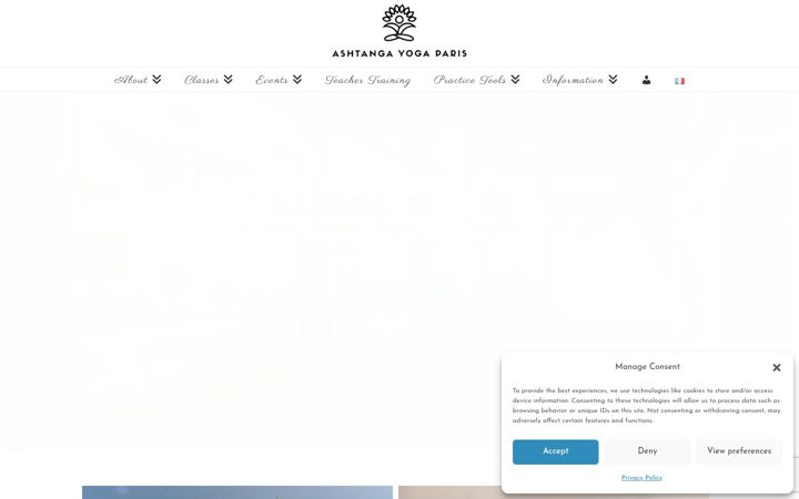 Screenshot of ashtangayogaparis.fr