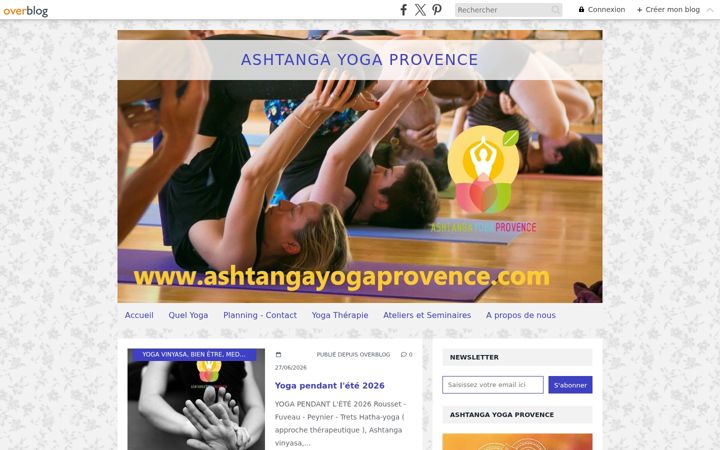 Screenshot of ashtangayogaprovence.com