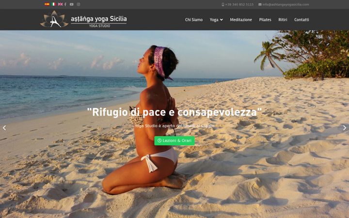 Screenshot of ashtangayogasicilia.com