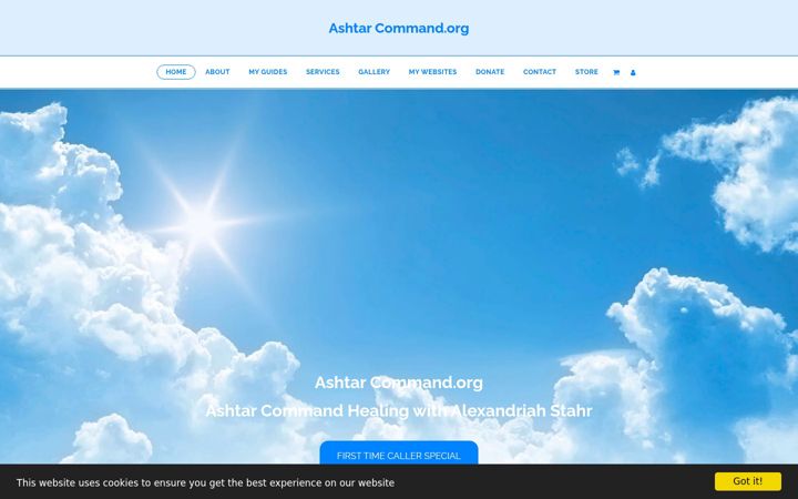 Screenshot of ashtarcommand.org