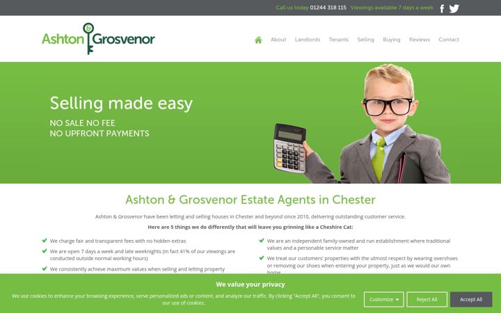 Screenshot ta' ashtonandgrosvenor.co.uk