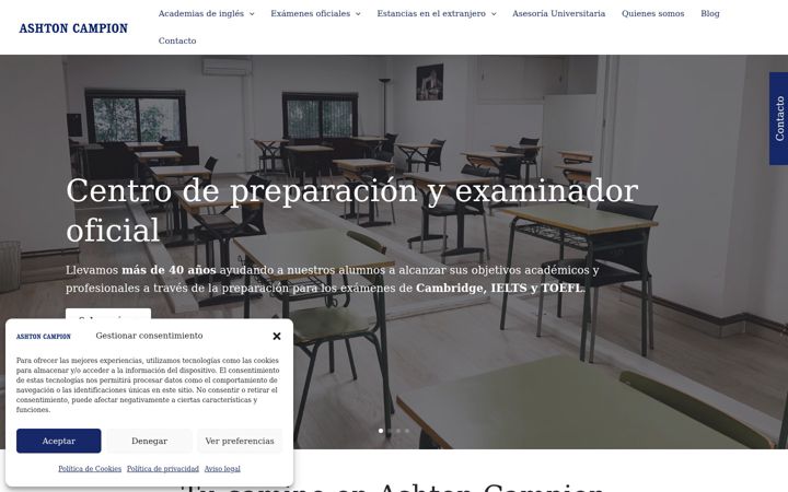 Screenshot of ashtoncampion.com