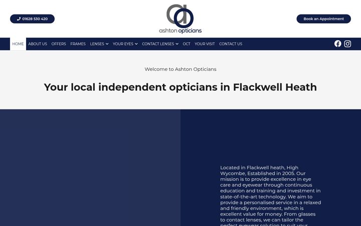 Screenshot of ashtonopticians.co.uk