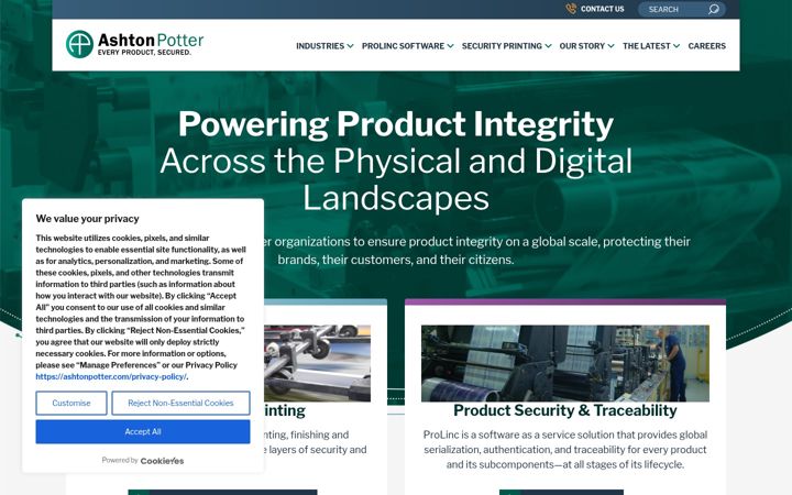 Screenshot of ashtonpotter.com