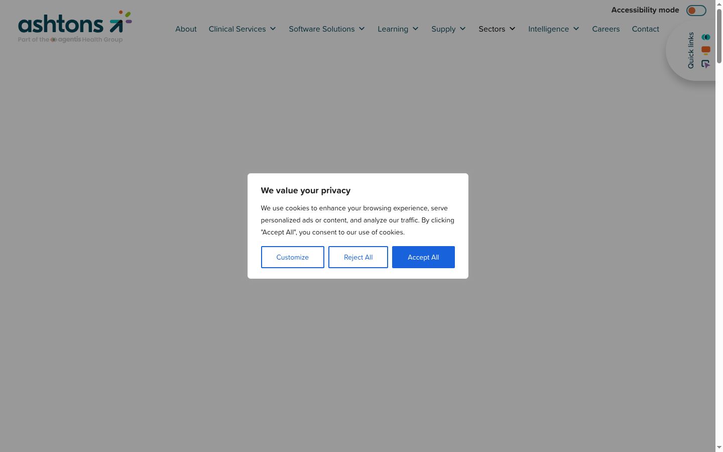 Sutikimo reklamjuostės, rodytos prieš bet kokią sąveiką, ekrano kopija