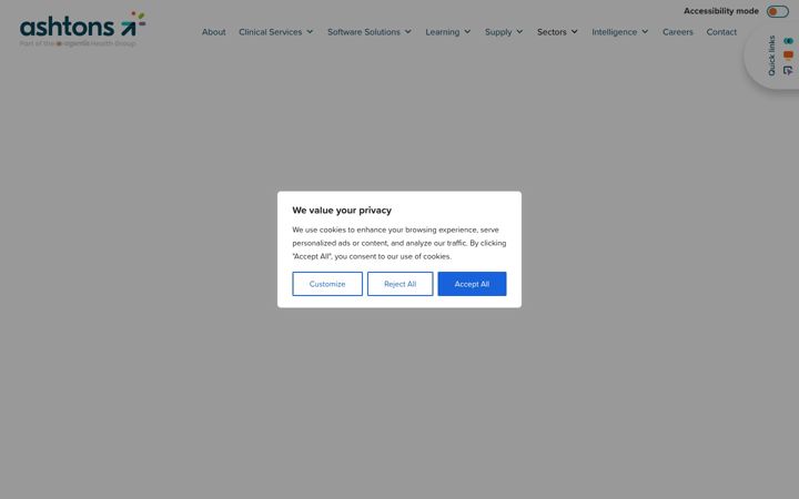 Ekrano kopija ashtons.com