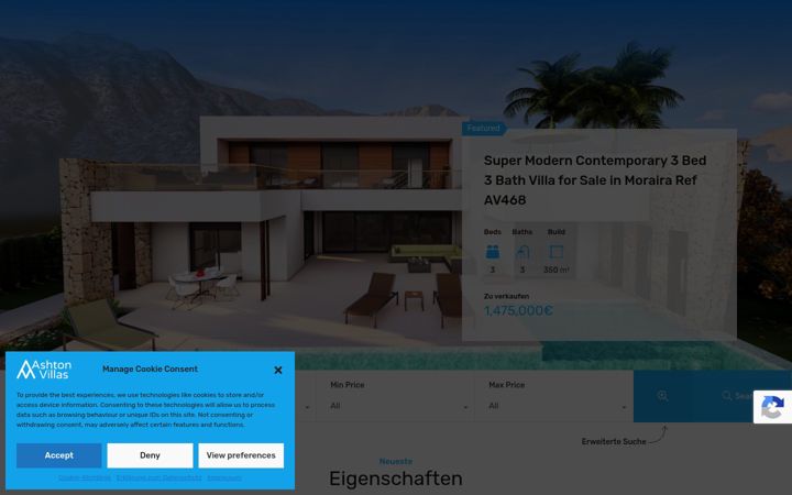 Screenshot of ashtonvillas.de