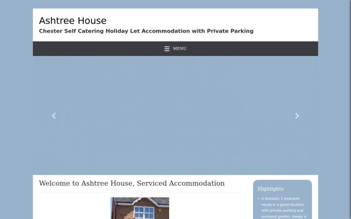 Screenshot of ashtreehousechester.co.uk