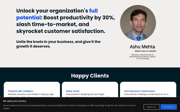 Screenshot of ashumehta.co.uk