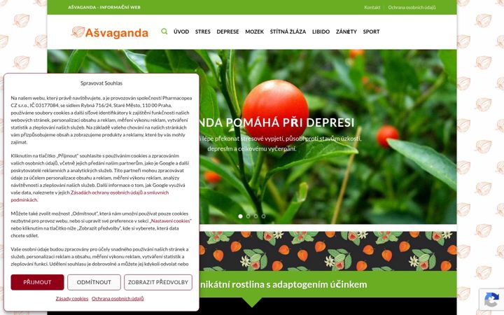 Képernyőkép: ashwaganda-asvaganda.cz