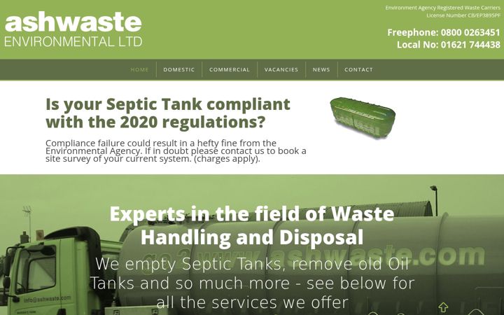 Screenshot of ashwaste.com