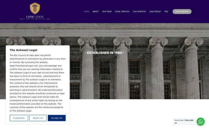Capture d'écran de ashwilegal.com